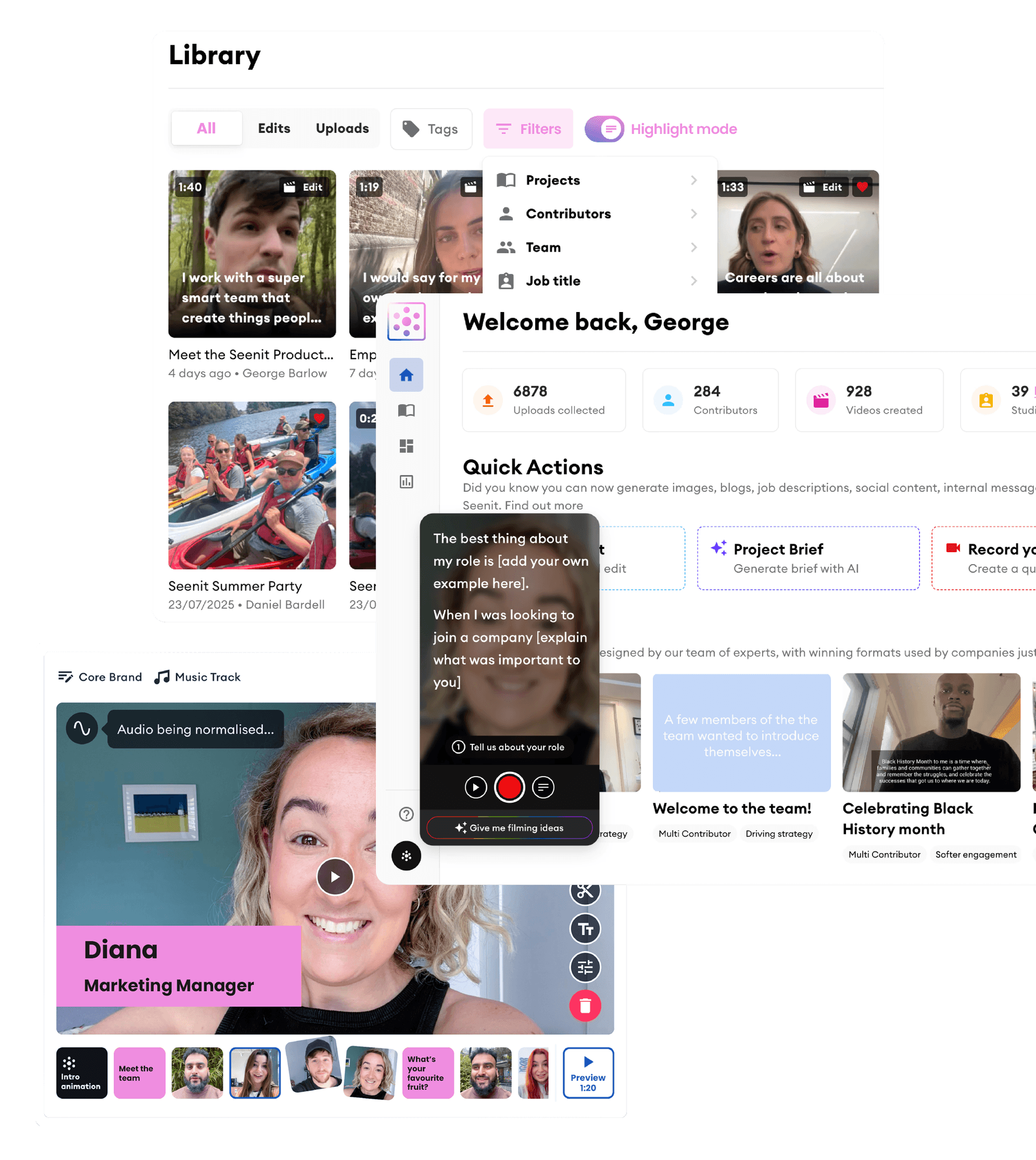 Seenit platform content preview