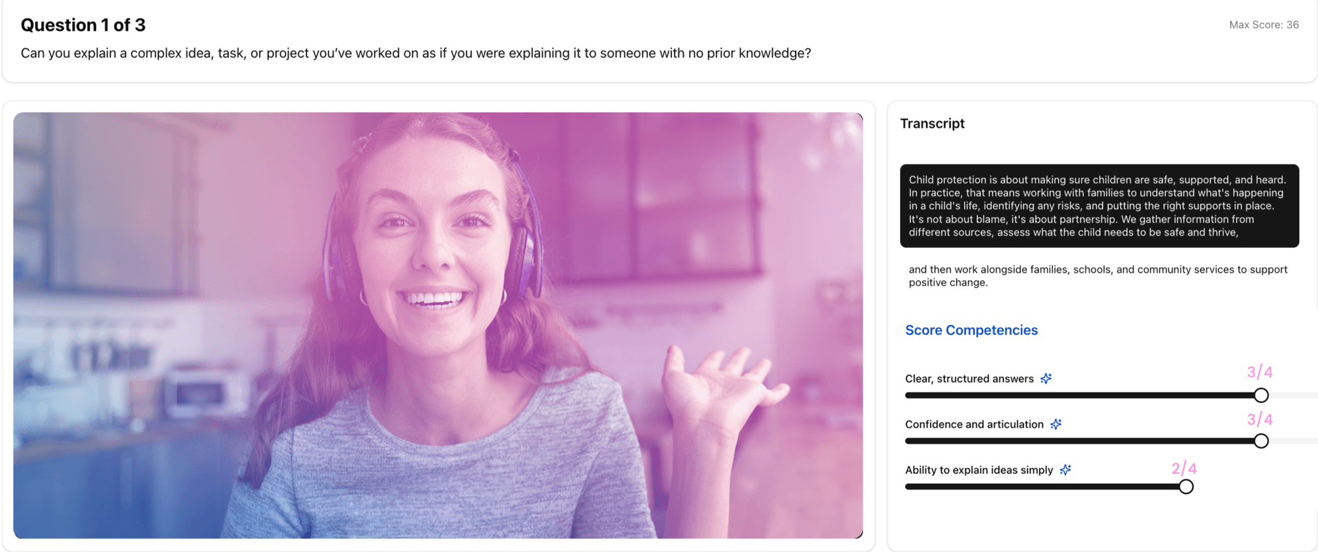 Unseen app interface overview